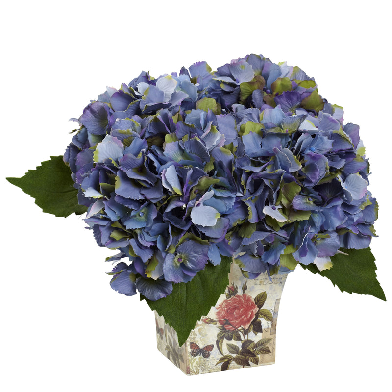 Hydrangea with Floral Planter 