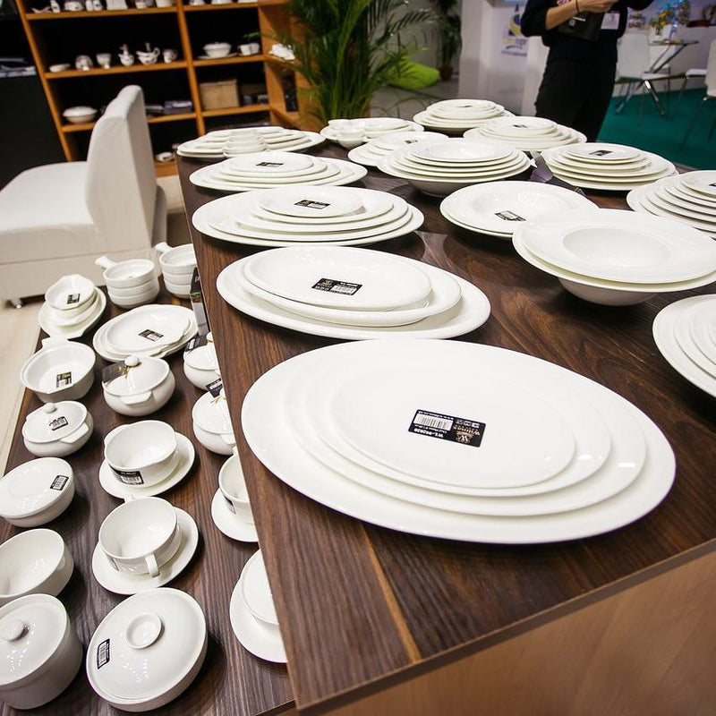 Set of 3 Fine Porcelain Oval Platter 14.5"