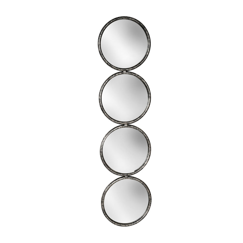 48" 4-Mirrored Circles, Black, Mirrors