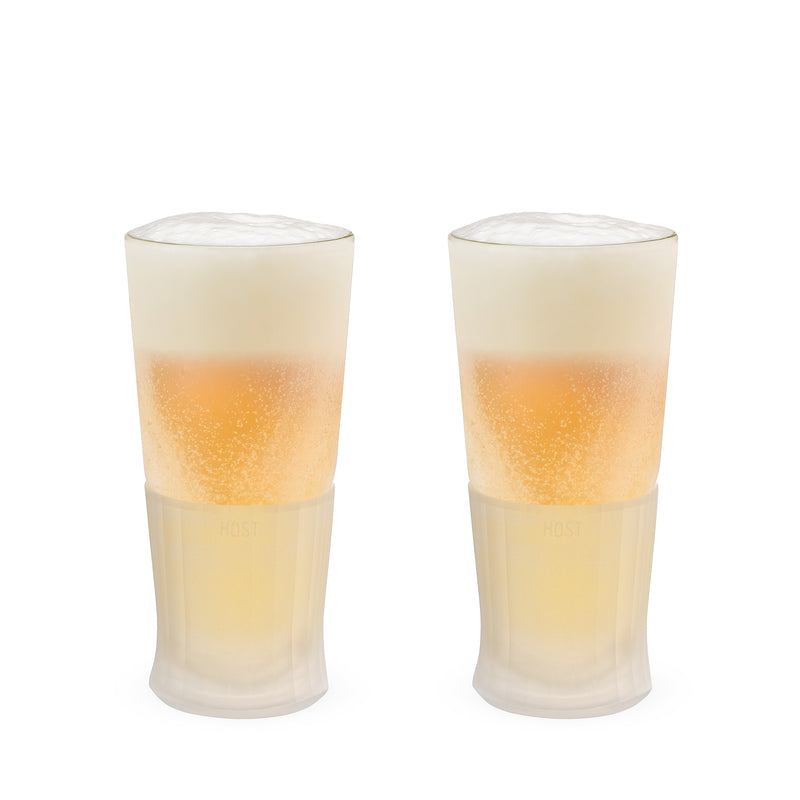 Glass Freeze Beer Glass (set of two) by Host