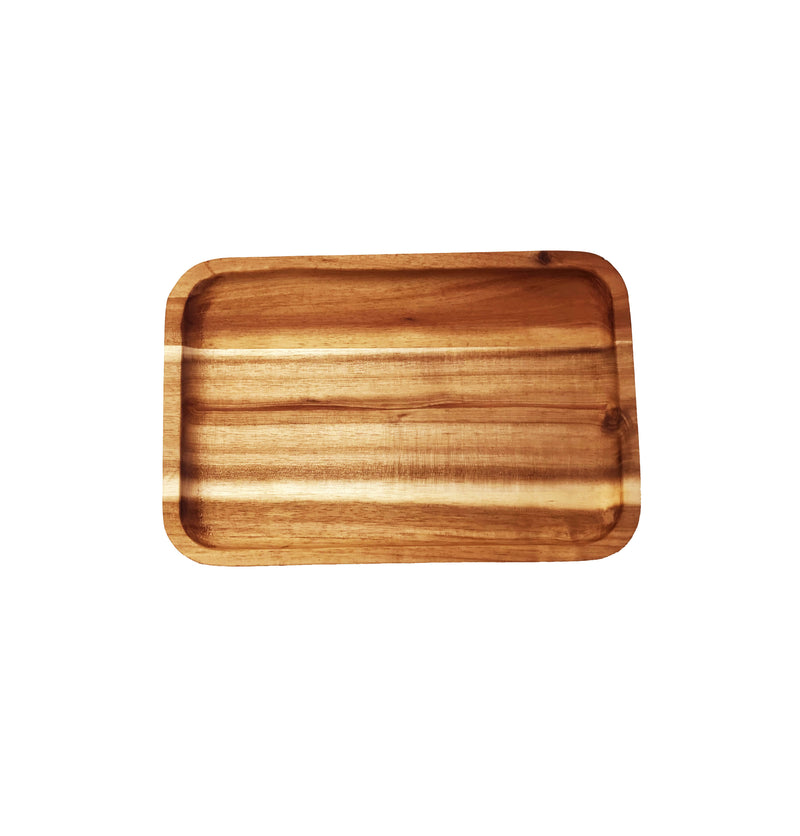 Set of 6 Acacia 6" Rectangle Serving Trays