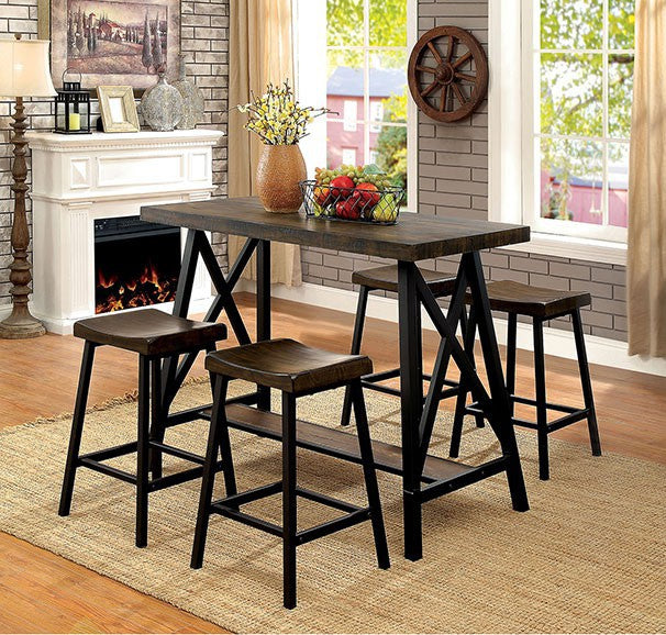 Addis Industrial Counter Height Dining Stool (Set of 2)
