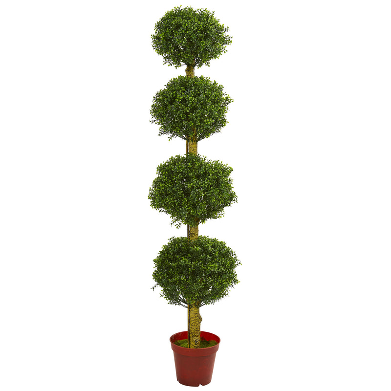 6' Four Tier Boxwood Artificial Topiary Tree UV Resistant (Indoor/Outdoor)