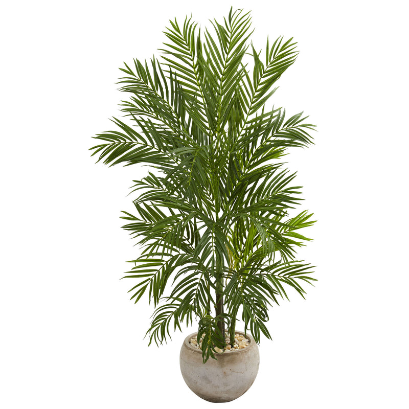 5' Areca Palm Artificial Tree in Bowl Planter