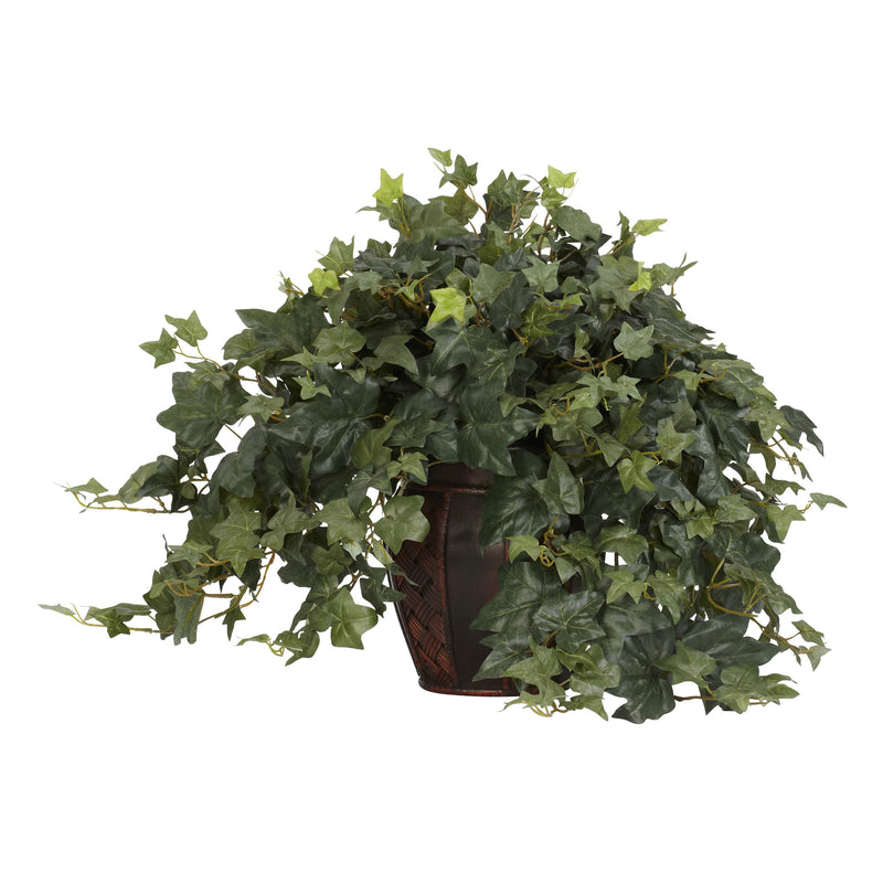 Puff Ivy with Decorative Vase Silk Plant