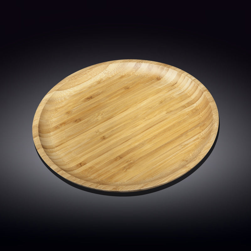 Set of 6 Natural Bamboo Platters