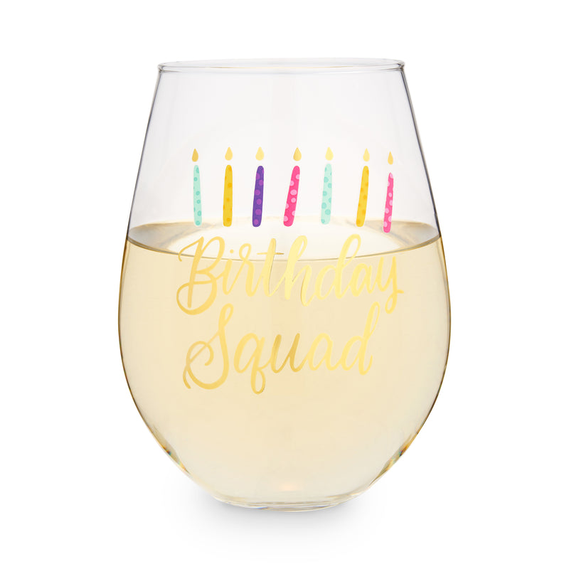 Birthday Squad 30 oz Stemless Wine Glass