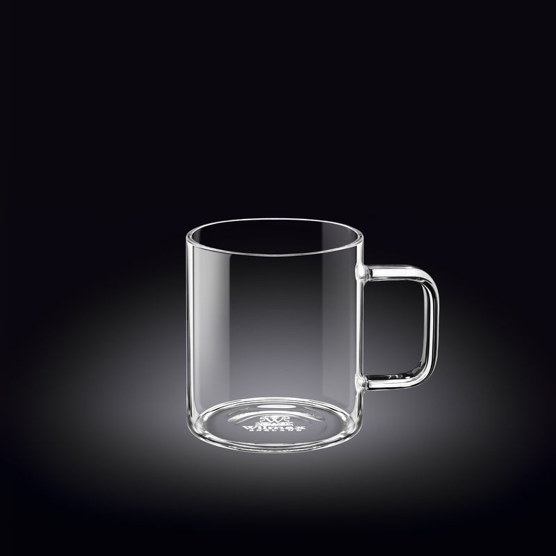 Set of 6 Thermo Glass Mug, 8 Oz