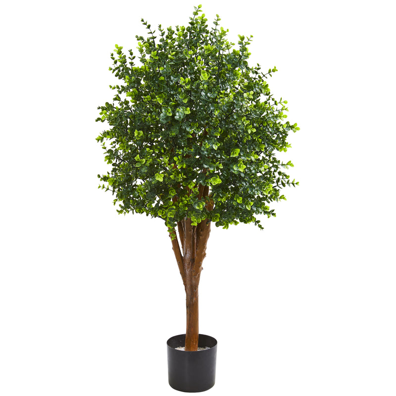 4' Eucalyptus Artificial Tree UV Resistant Indoor/Outdoor)