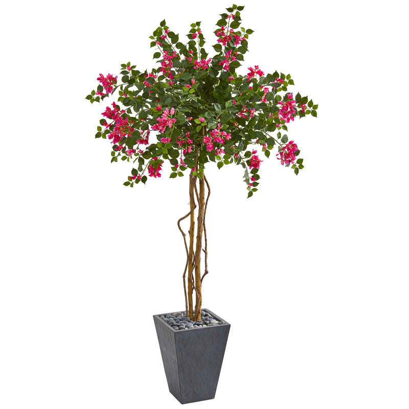 6.5" Bougainvillea Artificial Tree in Decorative Planter