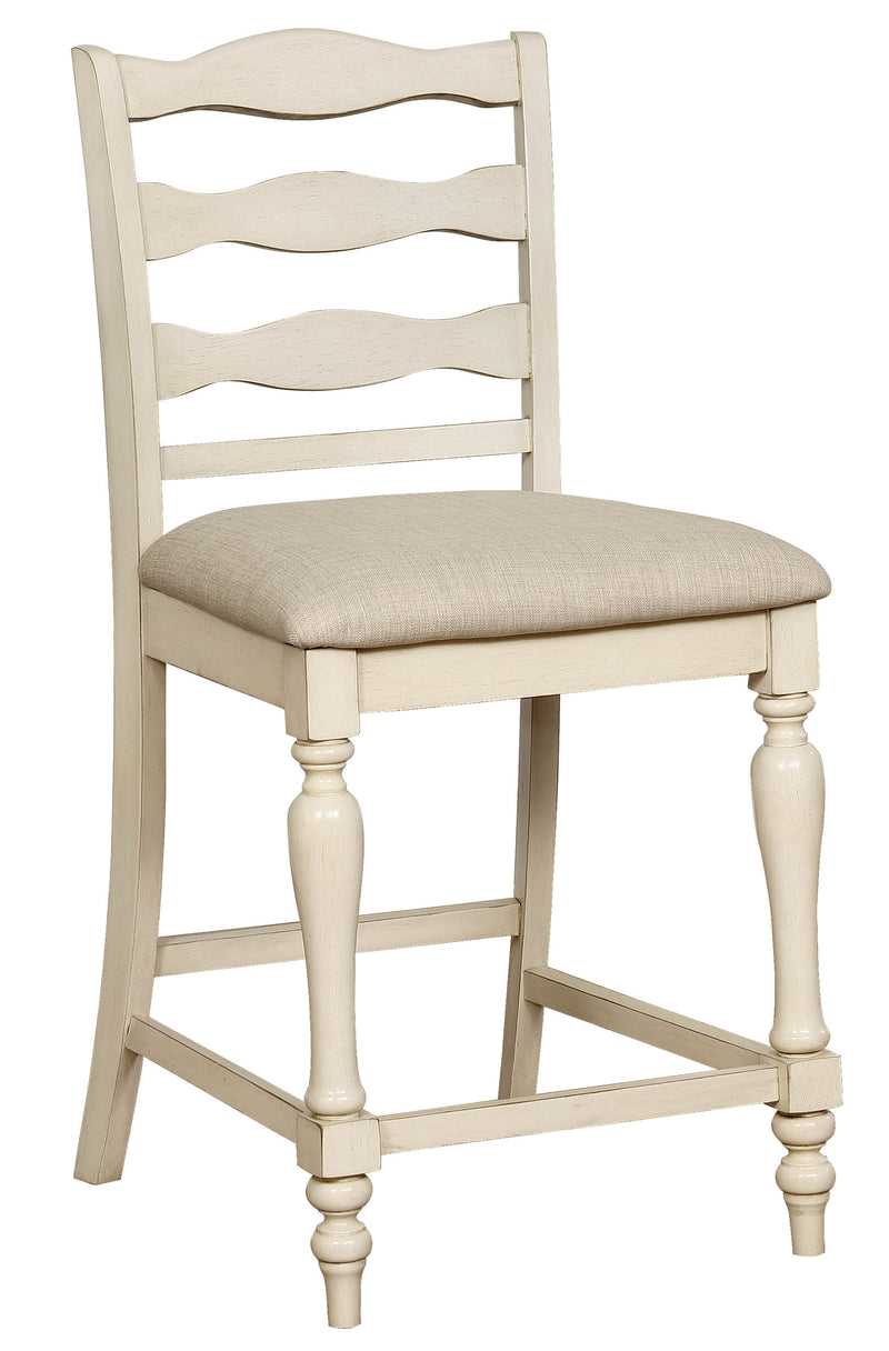 Rustic Pub Chair (Set of 2) in Antique White