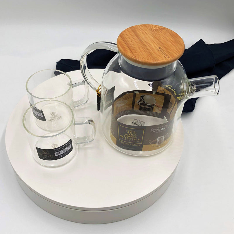 3-Piece Thermo Glass Tea Set for Two