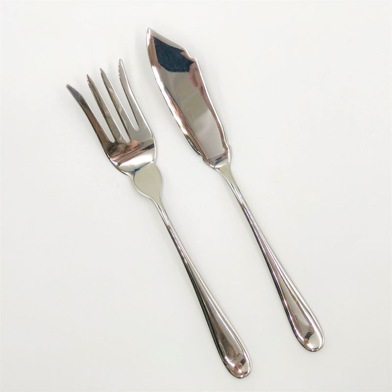 Stainless Small Serving Knife and Fork Set 