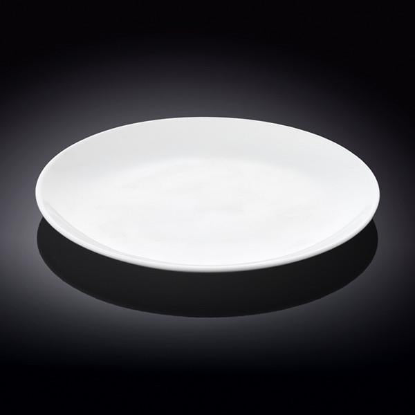 Set of 6 Fine Porcelain Rolled Rim Dinner Plates 10" 