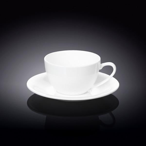 Set of 6 Fine Porcelain 6 Oz. Cappuccino Cups & Saucers