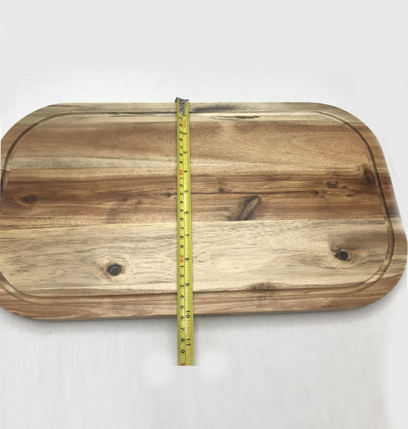 Set of 3 Acacia 18" Rounded Serving Boards