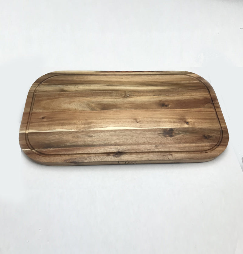 Set of 3 Acacia 20" Rounded Serving Boards