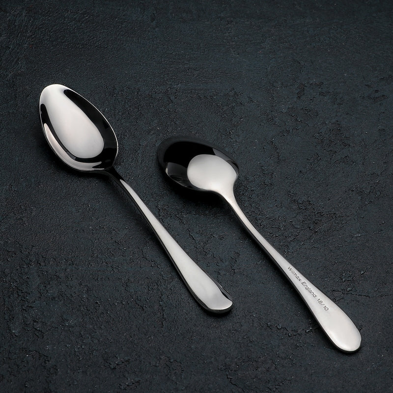 Set of  24 High Polish Stainless Steel Dinner 8" Spoons