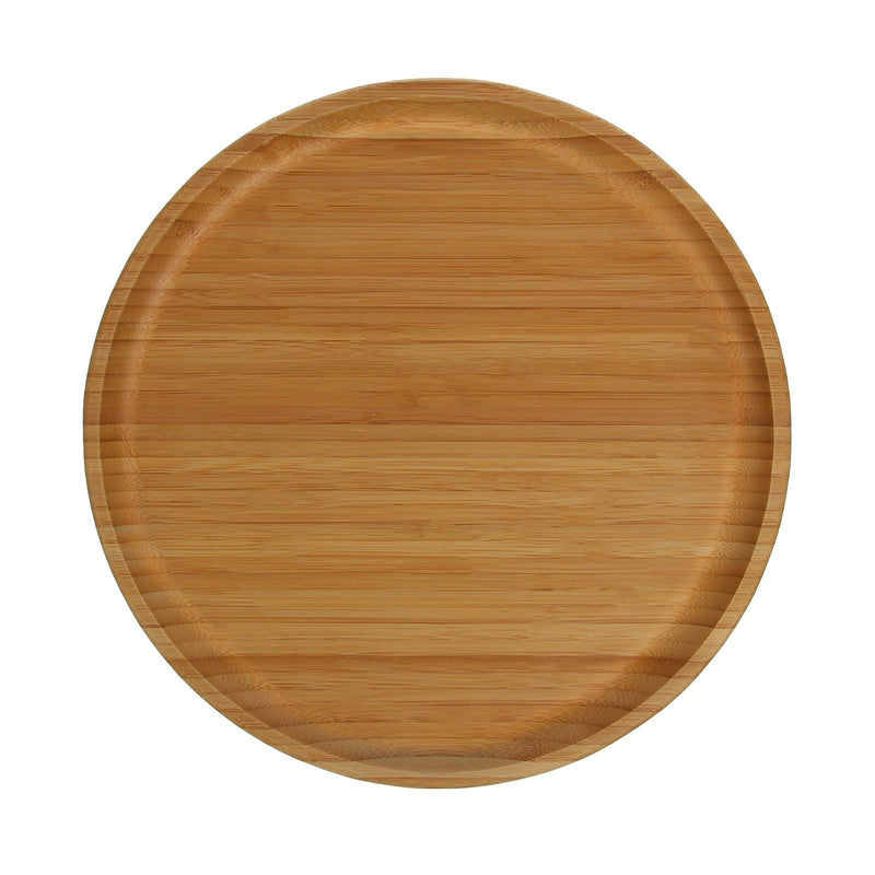 Set of 3 Natural Bamboo Platters 14"