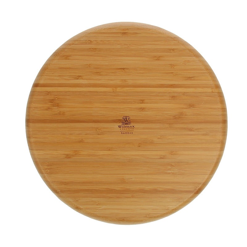 Natural Bamboo 2-Section Platters, Set of 3