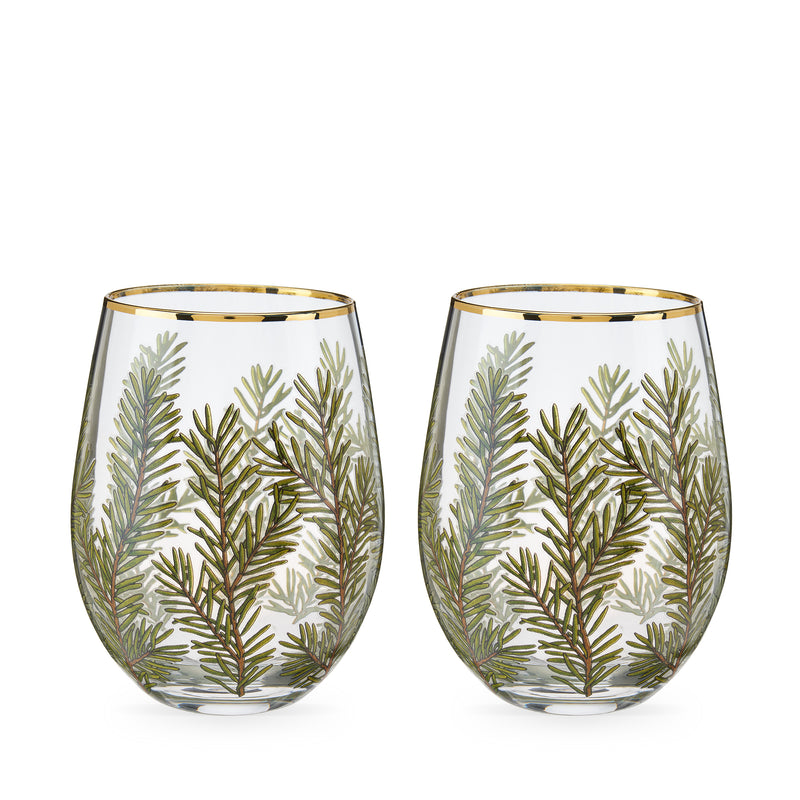 Woodland Stemless Wine Glass Set 