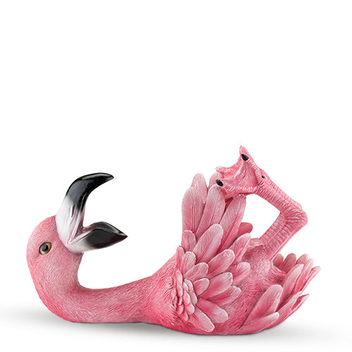 Polyresin Flirty Flamingo Bottle Holder 