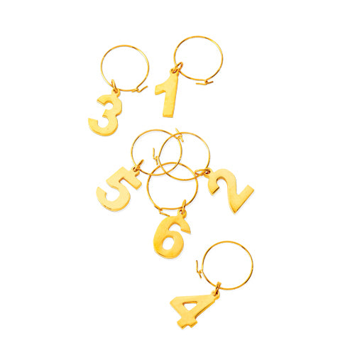 Gold Plated Wine Charms 